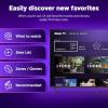 imageRoku Smart TV 2025  65Inch Select Series 4K HDR TV  RokuTV with Enhanced Voice Remote  Flat Screen LED Television with WiFi for Streaming Live Local News Sports Family EntertainmentTV only