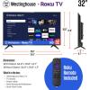 imageWestinghouse Roku TV  32 Inch Smart TV HD Television with WiFi Connectivity and Mobile App Flat Screen Bluetooth Compatible with Apple AirPlay Alexa and Google Assistant32 Inch