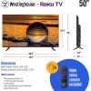 imageWestinghouse Roku TV  50 Inch Smart TV 4K UHD QLED Television wHDR 10 Dolby Vision WiFi ampamp Mobile App Connectivity Flat Screen Compatible wApple HomeKit Alexa ampamp Google Assistant50 Inch  QLED