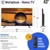 imageWestinghouse Roku TV  50 Inch Smart TV 4K UHD QLED Television wHDR 10 Dolby Vision WiFi ampamp Mobile App Connectivity Flat Screen Compatible wApple HomeKit Alexa ampamp Google Assistant43 Inch  QLED