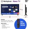 imageWestinghouse Roku TV  50 Inch Smart TV 4K UHD QLED Television wHDR 10 Dolby Vision WiFi ampamp Mobile App Connectivity Flat Screen Compatible wApple HomeKit Alexa ampamp Google Assistant55 Inch