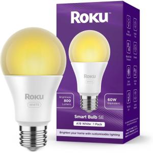 imageRoku Smart Light Bulbs White 1Pack  Dimmable A19 Lightbulbs with Adjustable Brightness ampamp Temperature  WiFi Smart Bulbs Works Voice Alexa ampamp Google Assistant No Hub RequiredWhite
