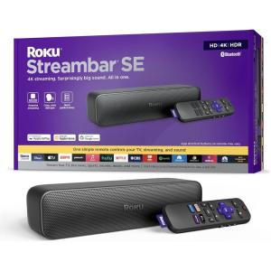 imageRoku Streambar SE  2in1 TV Soundbar with Builtin 4KHDHDR Streaming Premium Speakers ampamp Enhanced Speech Clarity for Crisp Clear Dialogue  Quick Guided Simple Setup