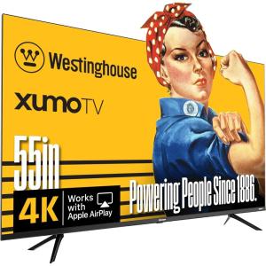 imageWestinghouse 24inch Smart TV HD Xumo TV with Voice Remote Flat Screen Television wDolby Atmos Bluetooth Apple AirPlay WiFi ampamp Mobile Connectivity55 Inch  4K