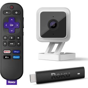 imageRoku Streaming Stick 4K Streaming Device with Voice Remote ampamp Indoor Camera Bundle