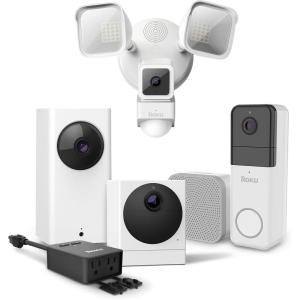 imageRoku Indoor Camera 360 Wireless Video Doorbell Outdoor Camera Floodlight Camera amp Smart Plug Bundle