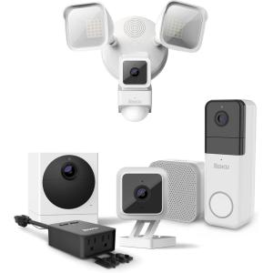 imageRoku Indoor Camera Wireless Video Doorbell Outdoor Camera Floodlight Camera amp Smart Plug Bundle