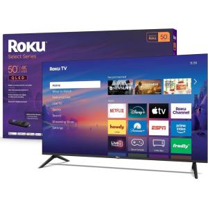 imageRoku Smart TV  50Inch Select Series 4K HDR TV  Roku TV with Roku Remote  Flat Screen LED Television with WiFi for Streaming Live Local News Sports Family Entertainment4K QLED