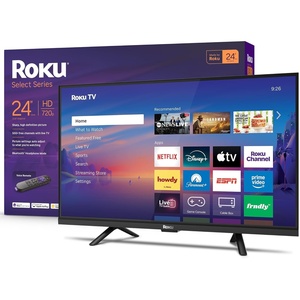 image:imageRoku Smart TV 2026  24Inch Select Series 720p HD TV  Roku TV with Voice Remote  Flat Screen LED Television with WiFi for Streaming Live Local News Sports amp Movies  Bluetooth Headphone Mode24