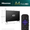 image:imageHisense 40Inch Class A4 Series FHD 1080p Smart Roku TV with Alexa Compatibility 40A4NR  Dolby Audio Slim Bezel Design Google Assistant43inch