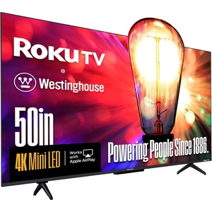 image:imageWestinghouse 50 Inch Mini LED 4K UHD Roku TV Dolby Vision HDR QLED Quantum Color Local Dimming MEMC Motion Apple HomeKit amp AirPlay 250 Inch