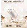 image:imageMiroir Roku TV Smart Projector with WiFi and Bluetooth 150 ANSI Dolby Audio 270 Rotatable Stand Auto Keystone amp Zoom  Portable Mini Outdoor Movie Projector with Roku Streaming BuiltinOff White