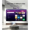 image:imageMiroir Roku TV Smart Projector with WiFi and Bluetooth 150 ANSI Dolby Audio 270 Rotatable Stand Auto Keystone amp Zoom  Portable Mini Outdoor Movie Projector with Roku Streaming BuiltinIvory white