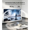 image:imageMiroir Roku TV Smart Projector with WiFi and Bluetooth 150 ANSI Dolby Audio 270 Rotatable Stand Auto Keystone amp Zoom  Portable Mini Outdoor Movie Projector with Roku Streaming BuiltinIvory white