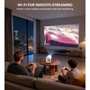 image:imageMiroir Roku TV Smart Projector with WiFi and Bluetooth 150 ANSI Dolby Audio 270 Rotatable Stand Auto Keystone amp Zoom  Portable Mini Outdoor Movie Projector with Roku Streaming BuiltinOff White