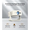 image:imageMiroir Roku TV Smart Projector with WiFi and Bluetooth 150 ANSI Dolby Audio 270 Rotatable Stand Auto Keystone amp Zoom  Portable Mini Outdoor Movie Projector with Roku Streaming BuiltinIvory white