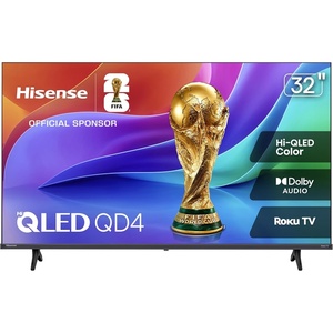 image:imageHisense 32Inch Class QD4SR Series HiQLED HD Smart Roku TV 32QD4HSR 2026 Model  HiQLED Color Dolby Audio Compatible with Alexa Full Array LED Slim Bezel Design32inch