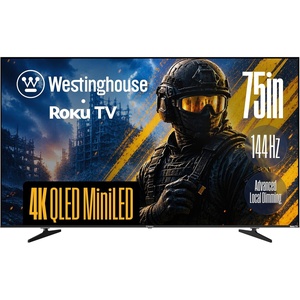image:imageWestinghouse 75 Inch Mini LED 4K UHD Roku Smart TV Max Native 144Hz Refresh Rate VRR amp ALLM Gaming QLED Quantum Color Dolby Vision HDR Local Dimming MEMC Motion Apple AirPlay 2 amp HomeKit75 Inch